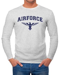 Herren Longsleeve Airforce US Army Adler Militär Langarm-Shirt Fashion Streetstyle Neverless®