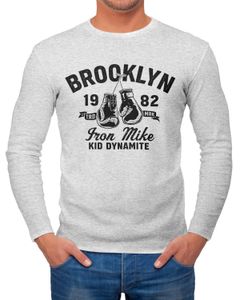 Herren Longsleeve Boxen Iron Mike Brooklyn Retro Design Langarm-Shirt Fashion Streetstyle Neverless®