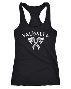 Damen Tank-Top Valhalla Viking Axt Nordische Mythologie Odin Racerback Neverless®