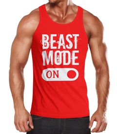 Herren Tanktop Beast Mode On Bodybuilder Fitness Gym Muskelshirt Moonworks®