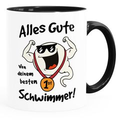 Kaffee-Tasse Alles Gute von deinem besten Schwimmer Spermium Geschenk Papa Vatertag Geburtstag lustige Kaffeebecher MoonWorks®
