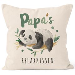 Kissen-Bezug Spruch Mama/Papas Relaxkissen Panda Geschenke für Eltern Dekokissen SpecialMe®