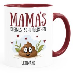 Tasse personalisiert Mama's kleine Scheißerchen anpassbare Namen Kackhaufen Geschenk für Mama MoonWorks®