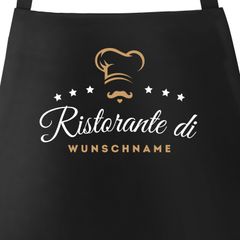 Küchen-Schürze Ristorante di ...und Wunschame individualisierbar Kochschürze Männer Frauen personalisierte Geschenke SpecialMe®