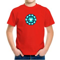 Kinder T-Shirt Jungen Arc Reactor Iron Comic Film Blockbuster Parodie Geschenk für Jungen Moonworks®