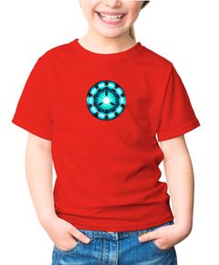 Kinder T-Shirt Mädchen Arc Reactor Iron Comic Film Blockbuster Parodie lustig Geschenk für Mädchen Moonworks®