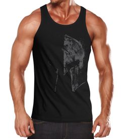 Herren Tank-Top Bedruckt Sparta-Helm Spartaner Helmet Printshirt Muskelshirt Muscle Shirt Neverless®
