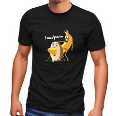 Herren T-Shirt Funshirt Food Porn Motiv Spruch lustig Banane Schokolade Donut Baumwolle bedruckt Moonworks®