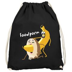 Turnbeutel Food Porn Motiv Spruch lustig Banane Donut Spruch lustig Gymbag Moonworks®