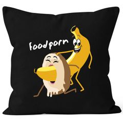 Kissen-Bezug Foodporn Banana Donut Ugly Funshirt Kissen-Hülle Deko-Kissen Baumwolle MoonWorks®