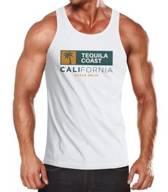 Herren Tank-Top California Ocean Drive Sommer Palme Tequila Coast Muskelshirt Muscle Shirt Neverless®