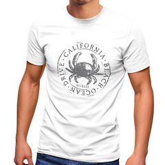 Herren T-Shirt California Beach Crab Krabbe Krebs Ocean Drive Sommer Fashion Streetstyle Neverless® 