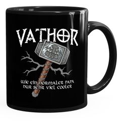 Kaffee-Tasse cooler Papa Vathor Spruch lustig Thor Parodie Geschenk Papa Vatertag MoonWorks®