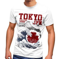 Herren T-Shirt Tokyo Japan Style Fuji Welle Big Wafe Fashion Streetstyle Neverless®