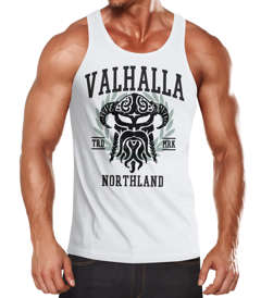 Herren Tank-Top Valhalla Northland Wikinger Helm Nordmänner Bart Viking Muskelshirt Muscle Shirt Neverless®