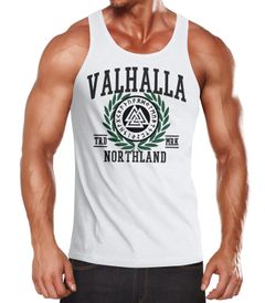 Herren Tank-Top Valhalla Northland Valknut Wotans Knoten Runen nordische Mythologie Streetstyle Muskelshirt Neverless®