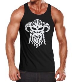 Herren Tank-Top Viking Wikinger Helm Nordmänner Muskelshirt Muscle Shirt Neverless®