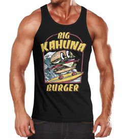 Herren Tank-Top  Big Kahuna Burger Printshirt lustig Aufdruck Surfen Welle Film-Parodie Muskelshirt Neverless®
