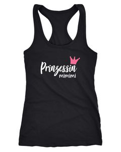 Damen Tanktop Print Aufdruck Prinzessin Mimimi Krone bedruckt Racerback Trägertop Moonworks®