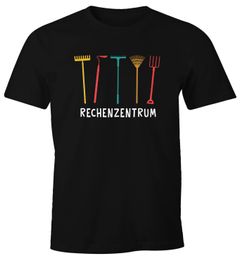 Herren T-Shirt Rechenzentrum Parodie EDV Computer lustig Gärtner Gartenarbeit Fun-Shirt Moonworks®