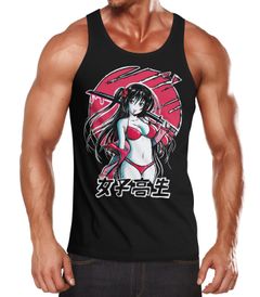 Herren Tank-Top Anime Japan Asien Schriftzeichen Samurai Schwert Muskelshirt Muscle Shirt Neverless®