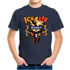 Kinder T-Shirt Jungen Ninja Kid Comic Ich bin schon 3 ( ...-8) Geschenk für Jungen Moonworks®