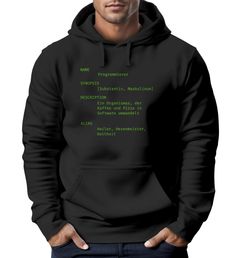 Hoodie Herren Programmierer Definition Code Spruch lustig Geschenk Informatiker Kapuzen-Pullover Moonworks®