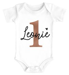 Baby Body mit Name zum Geburtstag Geburtstags-Shirt personalisierbar mit Namen Alter 1-3 Bio-Baumwolle SpecialMe®