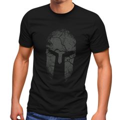 Herren T-Shirt Aufdruck Sparta Helm Spartan Warrior Fashion Streetstyle Neverless®
