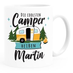 Kaffee-Tasse Camping Wohnmobil personalisiert mit Namen persönliche Geschenke für Camper SpecialMe®