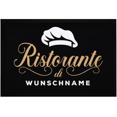 Fußmatte personalisiert Ristorante di Wunschname Geschenk Kochliebhaber Hobbykoch Küche rutschfest & waschbar SpecialMe®