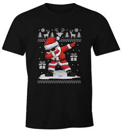 Herren T-Shirt Weihnachten Dabbing Santa Weihnachtsmann Dab Fun-Shirt lustig Moonworks®