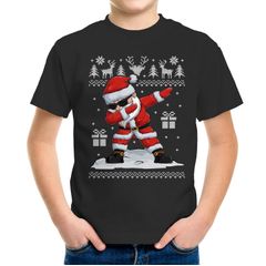 Kinder T-Shirt Weihnachten Dabbing Santa Weihnachtsmann Dab Fun-Shirt lustig Geschenk für Jungen Moonworks®