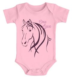 Baby Body Pferde-Motiv Geschenk für Pferdeliebhaber Geburtstag Weihnachten Bio-Baumwolle Mädchen MoonWorks®