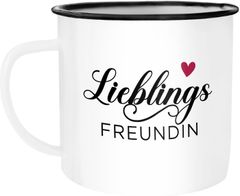 Emailletasse Lieblings.... Freundin Kollegin Schwester Lieblingsmensch persönliches Geschenk Becher Emaille SpecialMe®