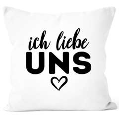 Kissen-Bezug Ich liebe uns Herz Geschenk Spruch Zusammen Valentinstag Jahrestag Liebeserklärung  Moonworks®