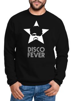 Sweatshirt Herren Disco Party Fever Rundhals-Pullover Moonworks®