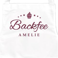 personalisierte Kinderschürze Backfee mit Namen Cupcake backen Küchenschürze Backschürze Kinder SpecialMe 