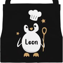 personalisierte Kinderschürze Namen Pinguin Kochmütze Küchenschürze Tiermotiv Kochschürze Backschürze Kinder SpecialMe