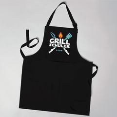 Kinderschürze grillen mit Namen Grillschüler für Jungen und Mädchen personalisierte Kochschürze Kinder MoonWorks®