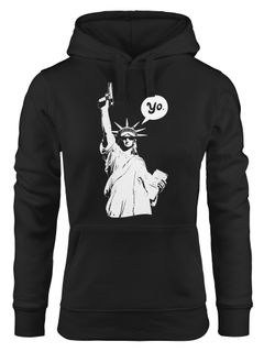 Kapuzen-Pullover Damen Freiheitsstatue Liberty Statue Amerika Hoodie Moonworks®