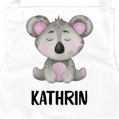 personalisierte Kinderschürze mit Namen Koala-Bär Tiere Küchenschürze Malschürze Bastelschürze Kinder SpecialMe