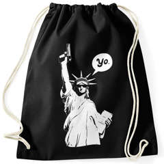 Turnbeutel Liberty Statue Amerika Hipster Beutel Tasche Sportbeutel Gymsac Gymbag Moonworks®