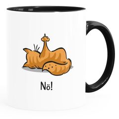 Kaffee-Tasse Spruch Katze Nö Keine Lust Mittelfinger Büro lustige Kaffeebecher MoonWorks®