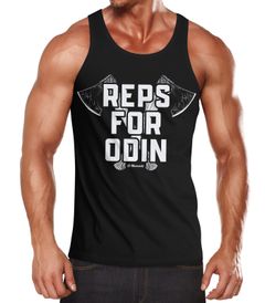 Herren Tanktop Reps for Odin Fitness Gym Wikinger-Gott Satire Parodie Moonworks®