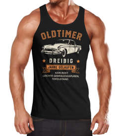 Herren Tanktop Geburtstag Spruch Oldtimer Retro Design Print Vintage Auto Geschenk für Männer Achselshirt  Moonworks®
