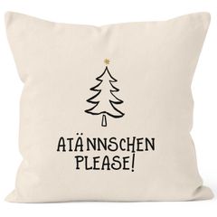 Kissenbezug Atännschen please! Weihnachts-Deko-Kissen Geschenk MoonWorks®