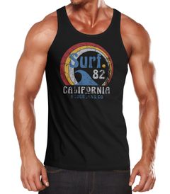 Herren Tank-Top Surf Logo California USA Welle Surfing Style Aufdruck Print Fashion Muskelshirt Neverless®