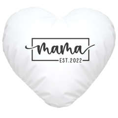 Herzkissen personalisiert Schriftzug Mama EST. seit Jahreszahl anpassbar persönliches Muttertagsgeschenk SpecialMe®