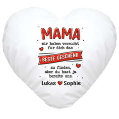 Herzkissen Mama wir haben versucht das beste Geschenk für dich zu finden personalisiert Namen Kinder Muttertag lustig SpecialMe®